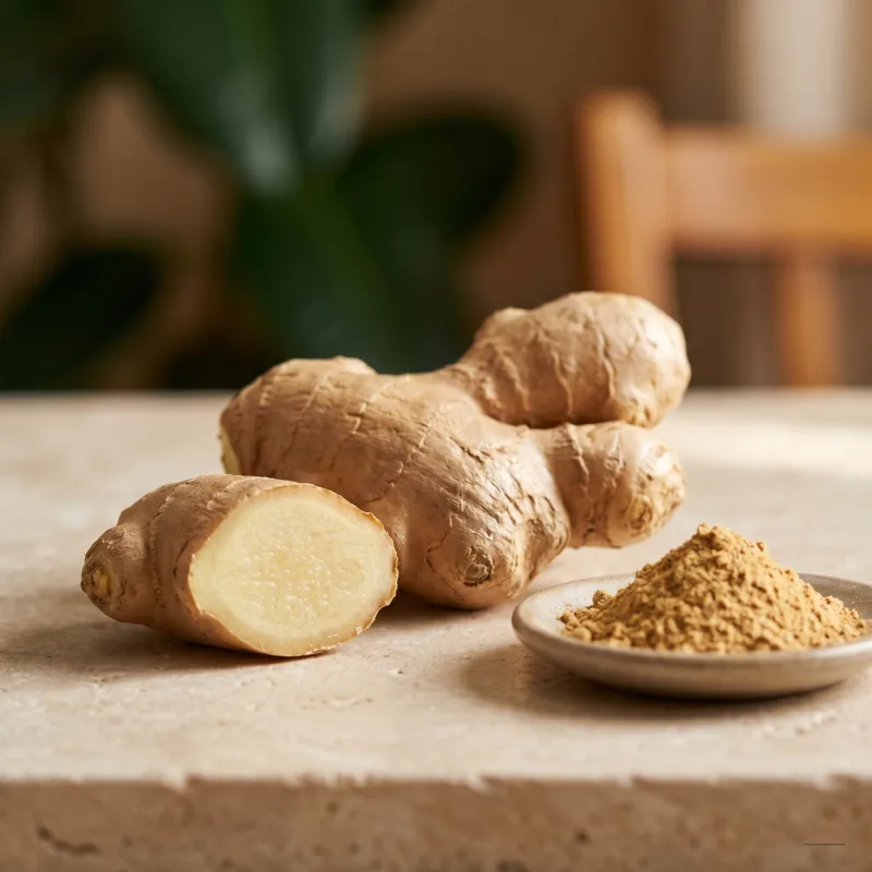 Fresh organic ginger root