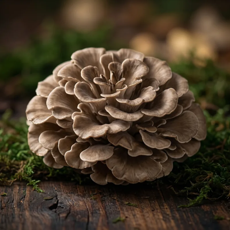 Fresh maitake mushroom — Grifola frondosa fruiting body